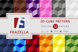 3D Cube Pattern Digital Paper Collection