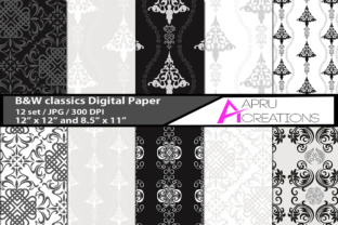 B W Classic Digital Papers