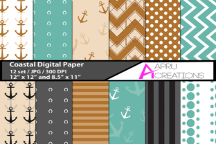Coastal Digital Papers: High-Resolution Printable Design Resources for Diverse Creative Needs
