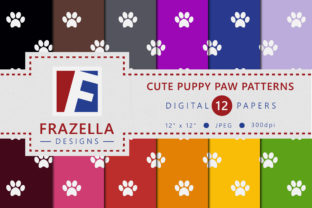 Cute Puppy Paws Digital Paper Collection