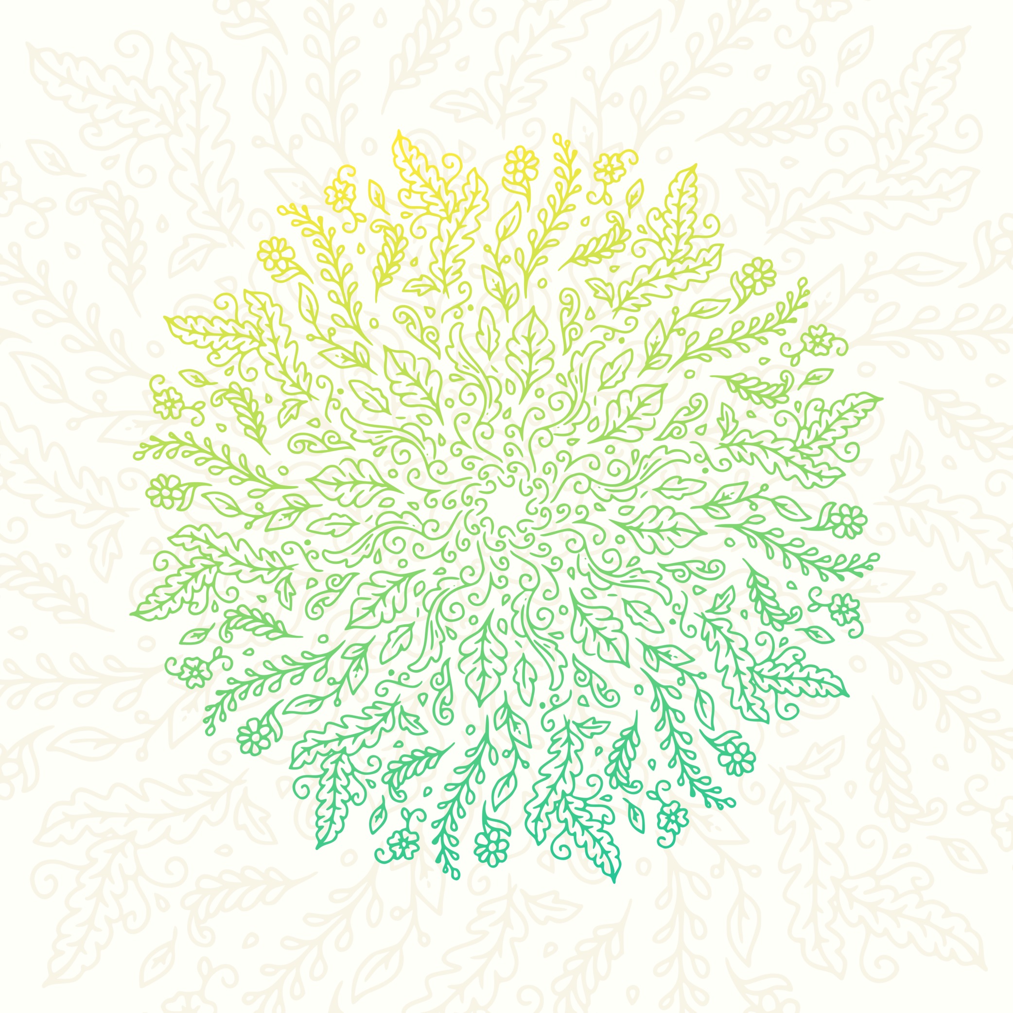 Floral Doodle Mandala