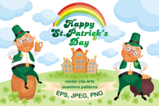 Happy St. Patrick’s Day Vector Clip Arts & Patterns