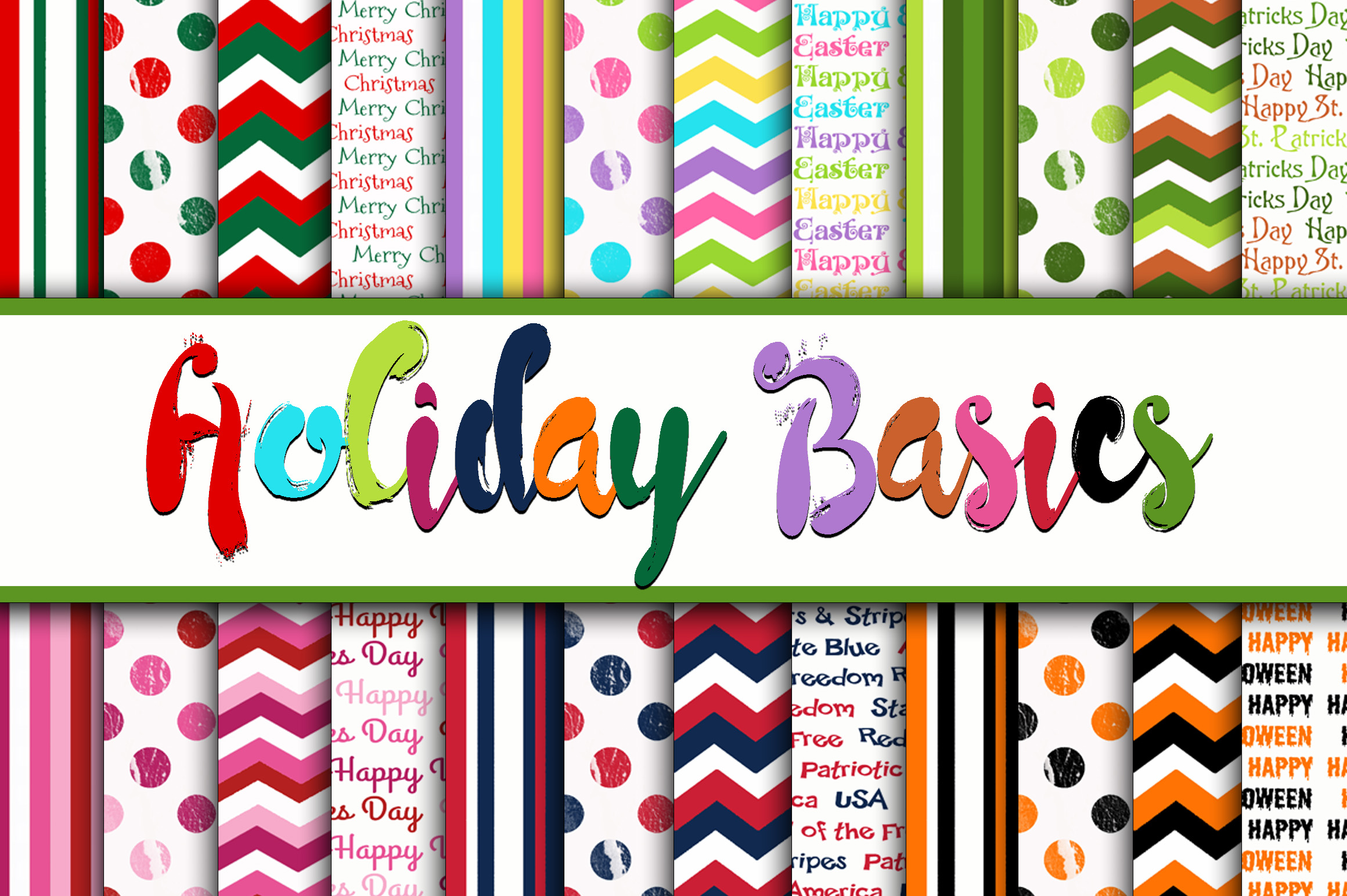 Holiday Basics Digital Paper: Your All-in-One Seasonal Design Toolkit