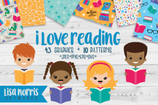 I Love Reading Clip Art Graphics, Patterns