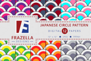 Japanese Circle Pattern Digital Paper Collection