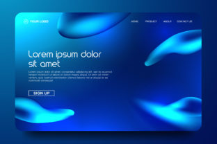 Landing Page Template with Geometric Patterns