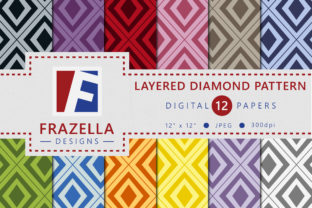 Layered Diamond Pattern Digital Paper Collection