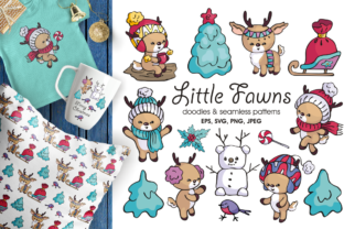 Little Fawns. Christmas Doodles and Seamless Patterns: A Strategic Creative Asset for Modern Design Workflows