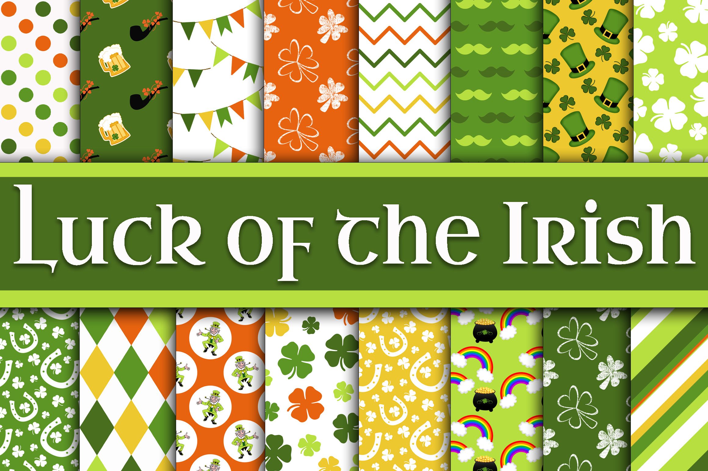 Luck of the Irish Digital Paper: A Creative Resource for St. Patrick’s Day Projects
