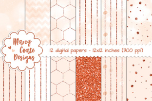 Peach Bokeh Glitter Patterns