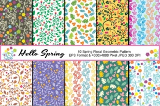 Spring Floral Geometric Pattern